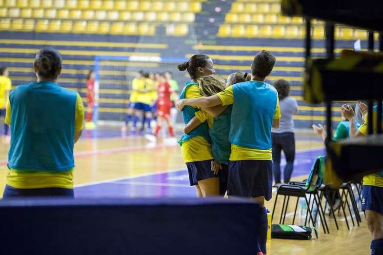 Imagen de archivo de un partido reciente del Preconte Telde (Foto TA)